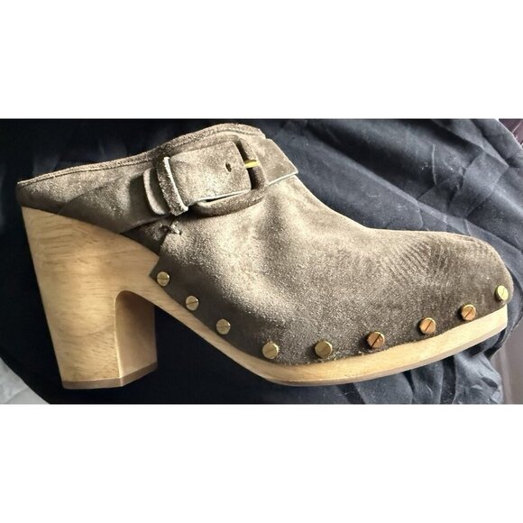 Veronica Beard Women’s 10  Brown Suede Clogs Designer Chic - Picture 8 of 11